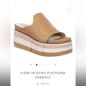 FLOW IN ECRU PLATFORM SANDALS by naked feet